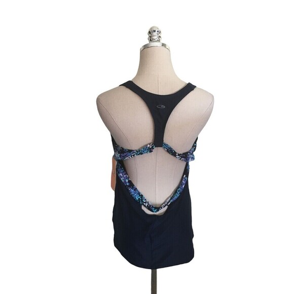 C9 Champion Swimsuit Top Women's Size XL Navy Blue Stretch - Picture 4 of 7